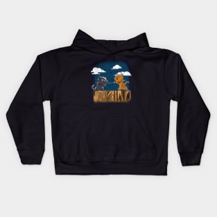 Fencing Cats On A Fence Kids Hoodie